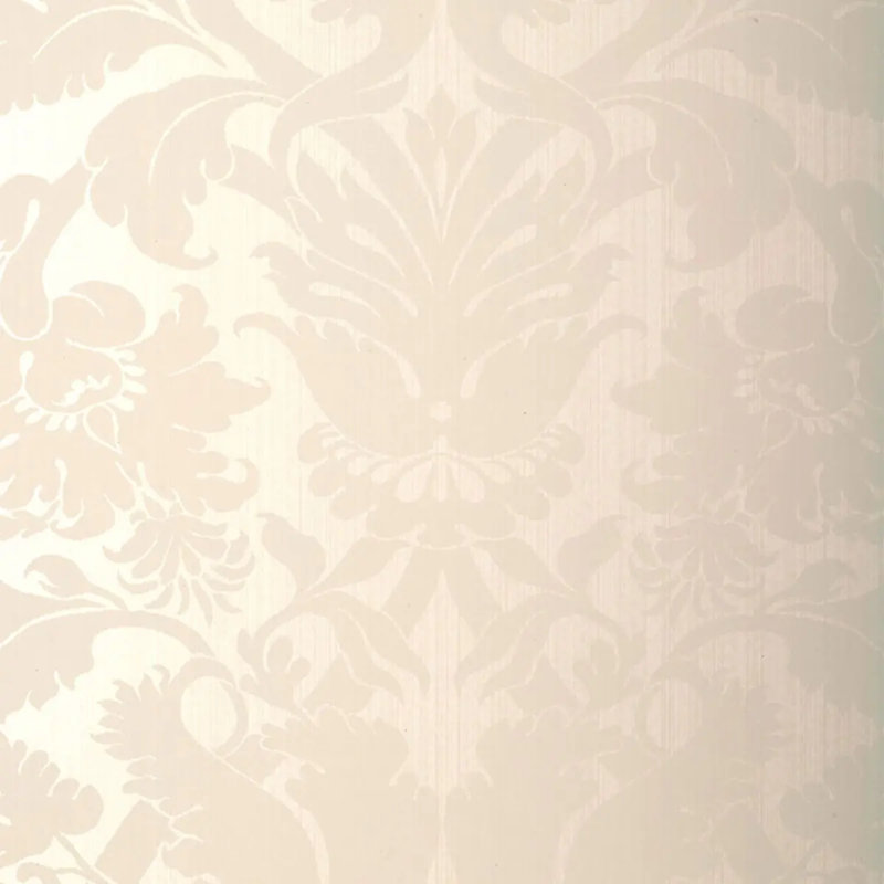 Fiorella Damask Wallpaper, Pearl