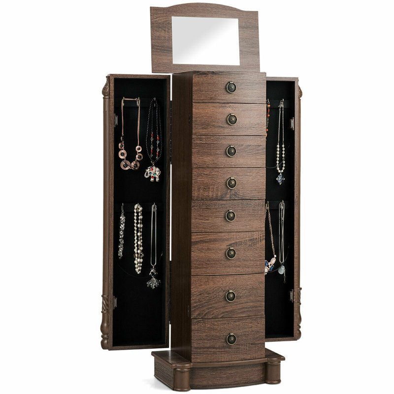 Armoire pour bijoux autoportante avec miroir Altheia