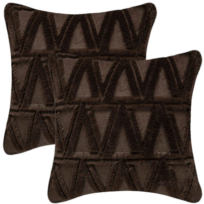 Housse de coussin en fausse fourrure de 18 po Boston