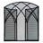 Londrea 3 Panel Steel Fireplace Screen