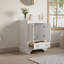 Meuble-lavabo moderne en bois massif l 24 po x H 34,1 po, lavabo en céramique Cupc et poignées en aluminium doré, charnières à fermeture en douceur DTC