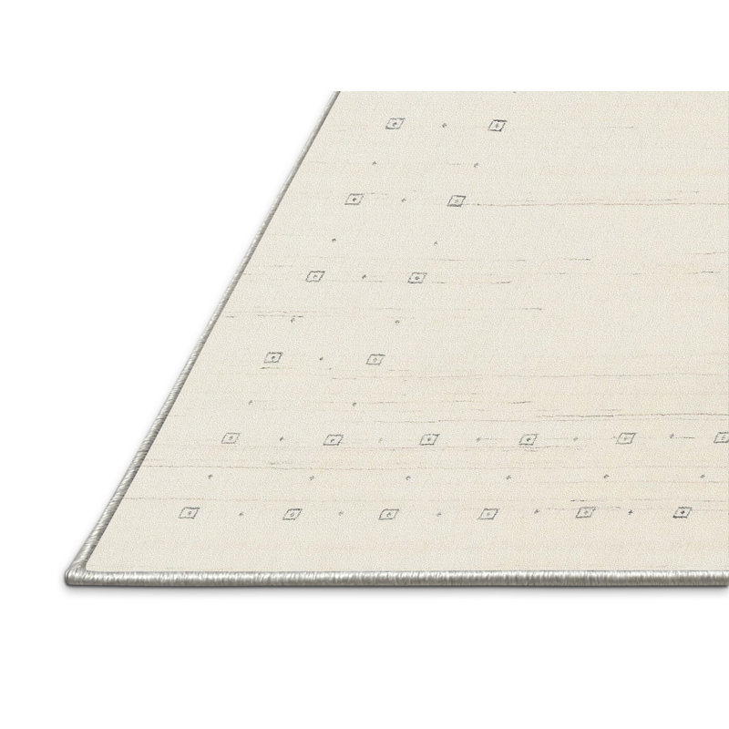 Tapis abstrait crème, Rectangle 5 pi x 7 pi