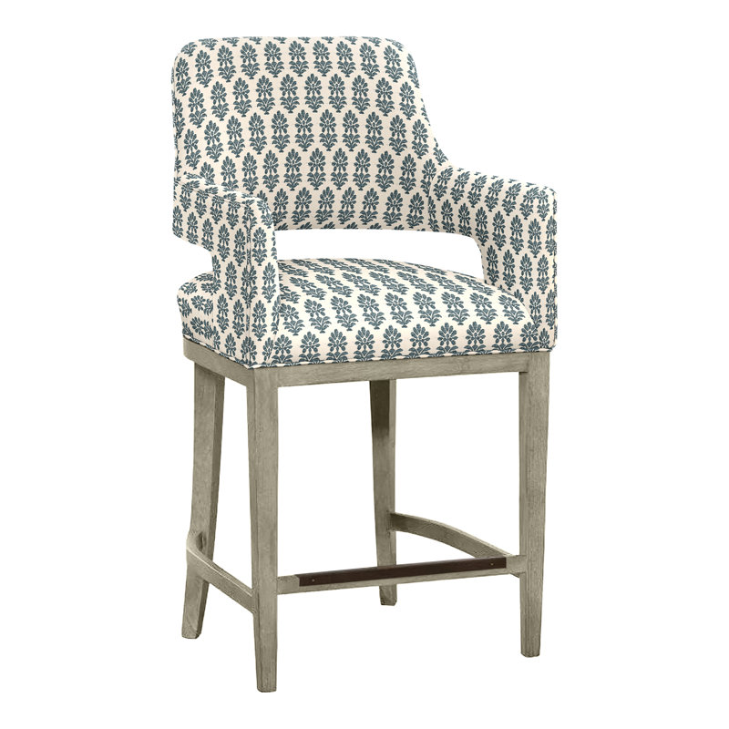 Tabouret de bar et de comptoir Josie, Amande chamois, Tabouret de comptoir (siège d'une hauteur de 26,5