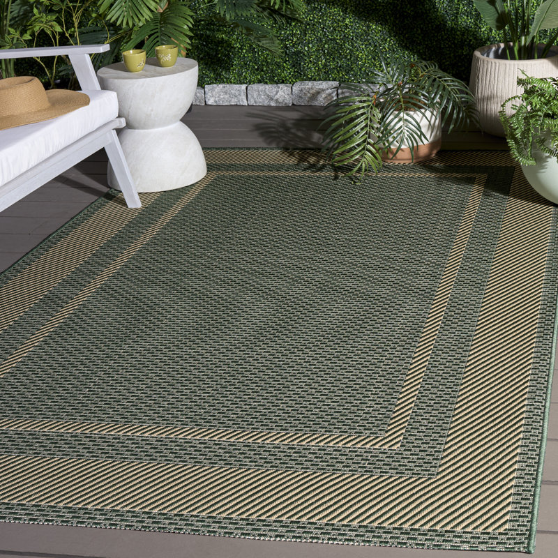 Tapis d'intérieur tissé à la machine Courtyard, Rectangle 5 pi 3 po x 7 pi 7 po