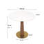Table de salle à manger compacte en pierre frittée moderne et élégante pour les petits espaces