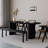 Black Oval Solid Wood Dining Table-108073091