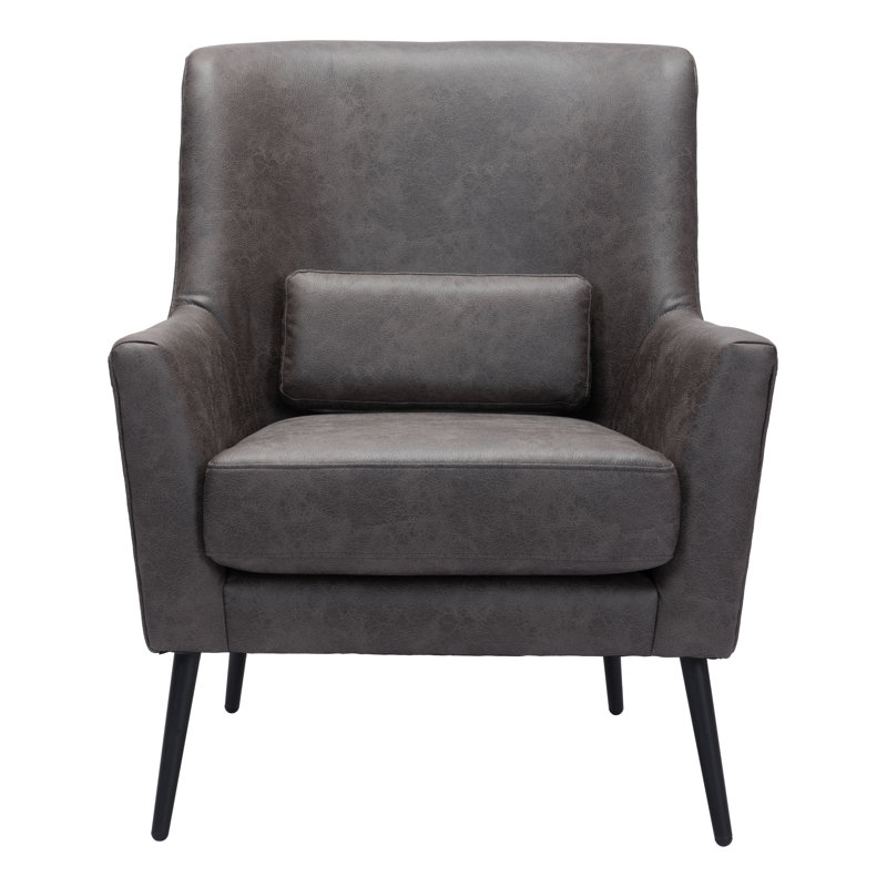 Chaise d'appoint Ontario, Similicuir noir