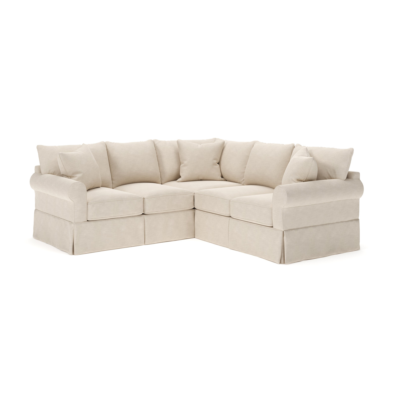 Amari Sectional, Left Hand Facing, Conversation Ivory Basketweave