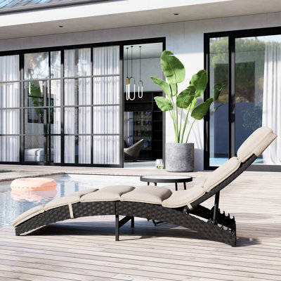 Ansgard 60.4" Long Reclining Single Chaise with Cushions