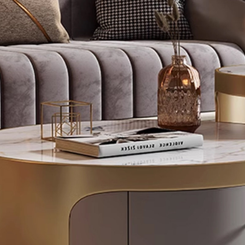 Table basse Minimalist Light Luxury Design Sense, Doré