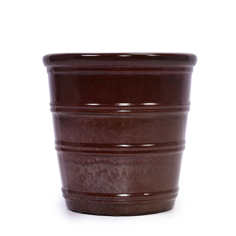 Bean Paste Red Planter Of 3, All - Weather Ceramic, Drainage For Indoor And Outdoor Plants 3 Pieces Ceramic Flowerpots, Use With Sleek Design Root