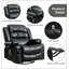 Fauteuil inclinable, inclinable et pivotant avec massage et vibration-1317839081