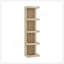 Porte-serviettes mural à 5 niveaux Arlington, organisateur de rangement vertical pour serviettes et accessoires de salle de bain, chêne naturel