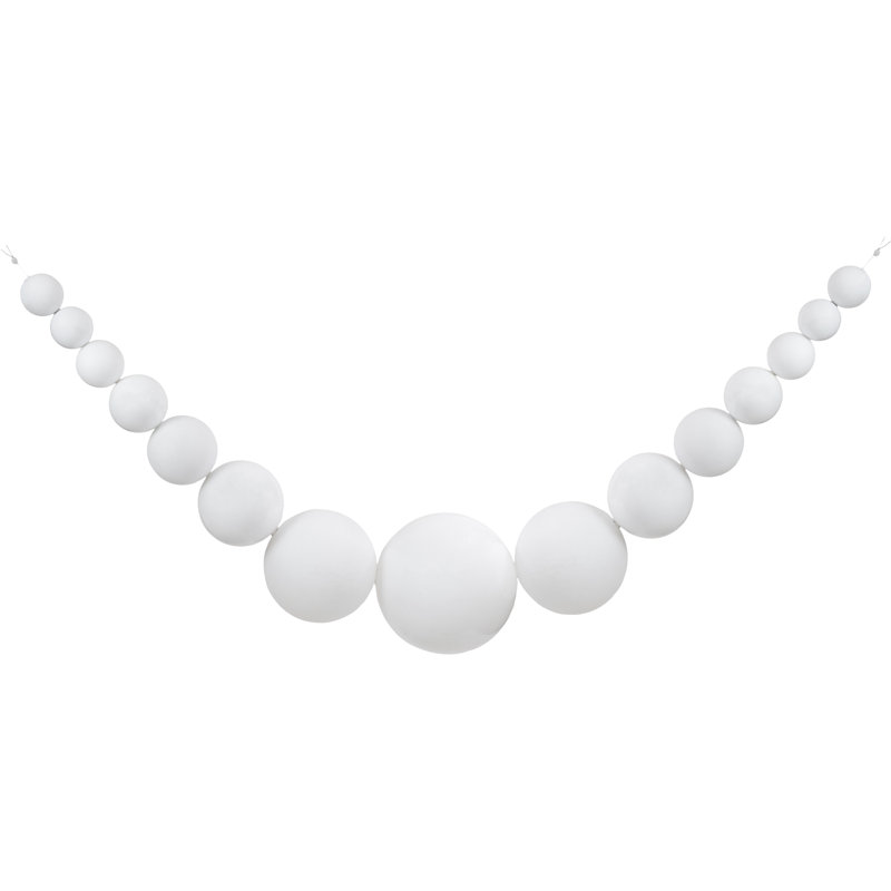 Ornement boule de Noël incassable 6 pi brillant et mat, Blanc