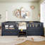 Grand avec tablettes et tiroirs de rangement intégrés, escalier de sécurité et rails de sécurité de haute qualité, bleu-380538850-380538863