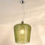 Luminaire suspendu à intensité variable 1 lumière Mid-Century moderne avec abat-jour en verre ajouré, hauteur réglable