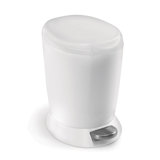 simplehuman 6 Liter / 1.6 Gallon Small Compact Round Bathroom Step Trash Can, Plastic