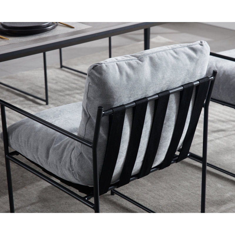 Chaise de salle à manger rembourrée Quanise, Gray