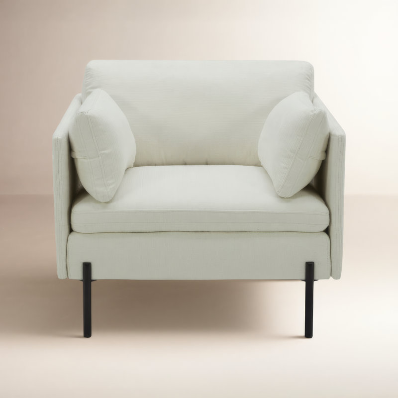 Moab Upholstered Armchair, Flanigan Cotton