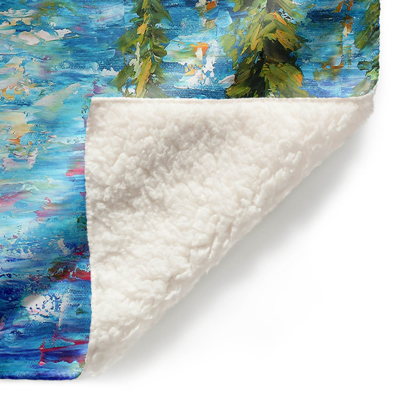 Couverture sherpa doux coucher de soleil lake tahoe, l 68 po x L 80 po