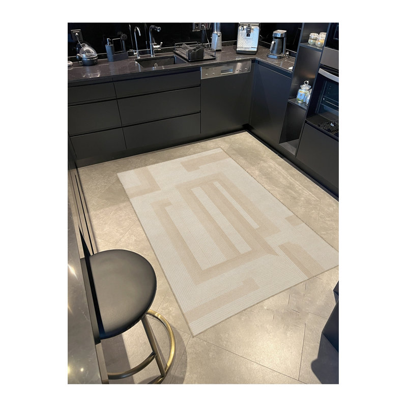 Tapis beige tissé traditionnel Mosso, 3'3" x 4'11"