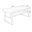 Bureau rectangulaire en chêne massif-109474363