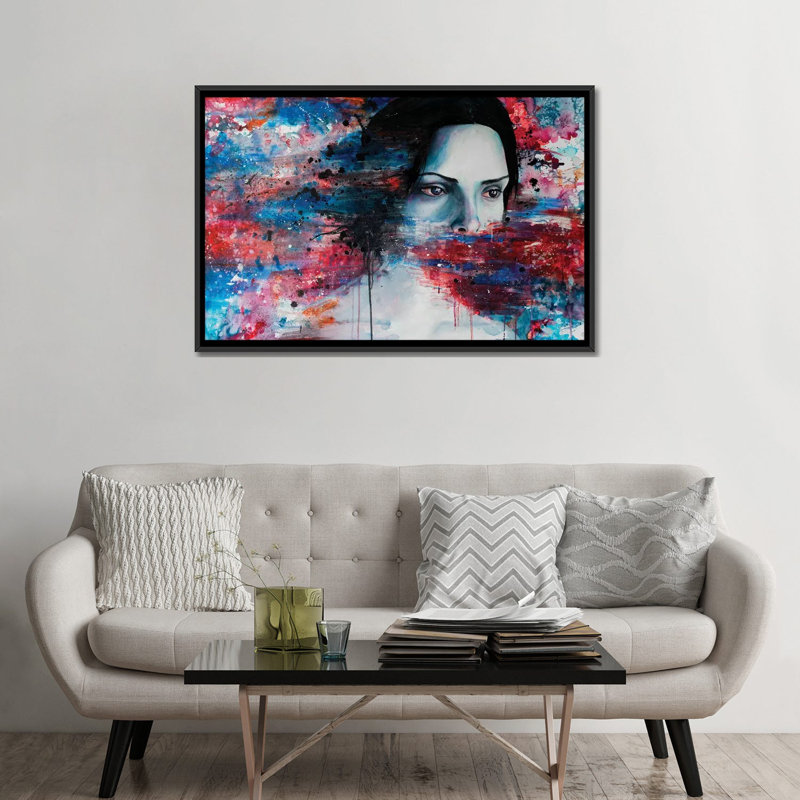 «Aphasia», reproduction sur toile, H 12 po x l 18 po x P 1,5 po, Toile tendue, Pas de tapis
