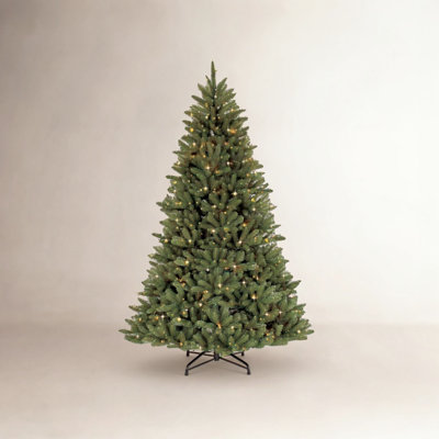 Frosted Pre-Lit Fir Christmas Tree