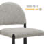 Chaise d'appoint de salle à manger rembourrée Hayley-109758105-109758104