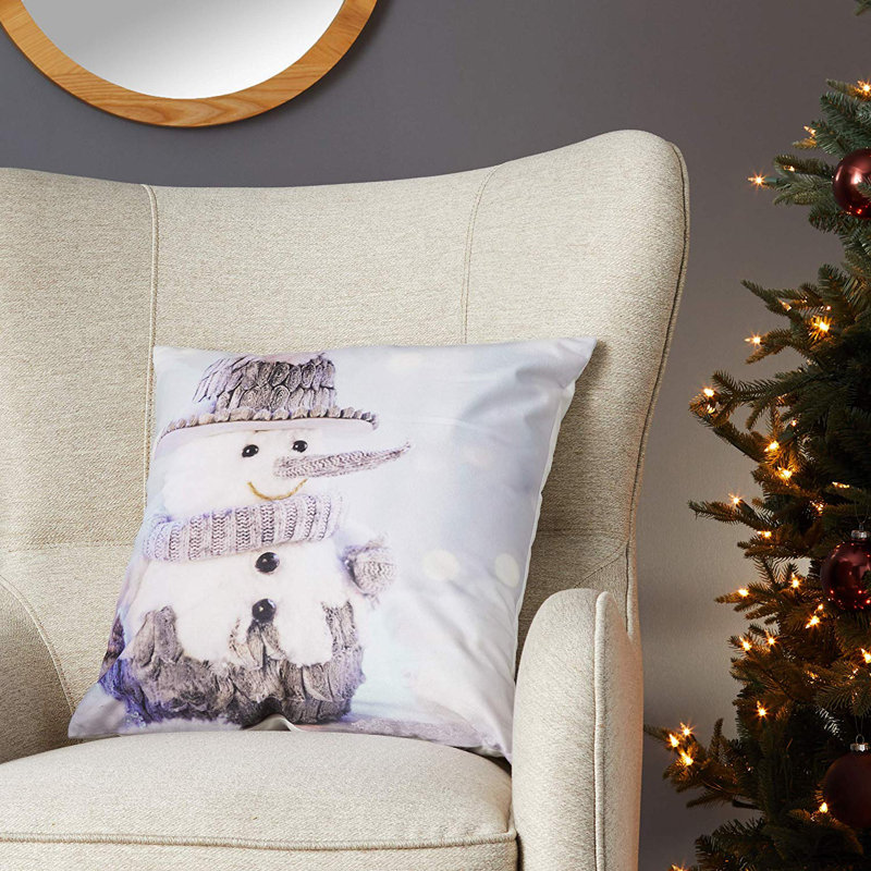 Christmas Snowed Man Throw Pillow, Pillow Cover