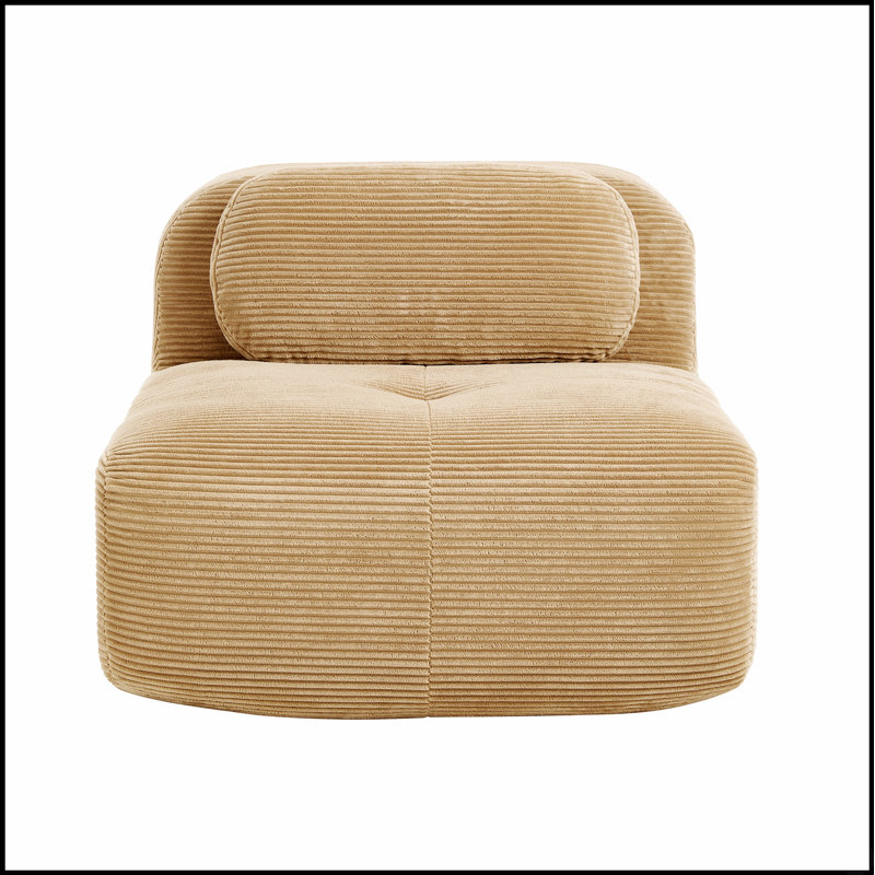 Canapé de coin modulaire avec coussins moelleux et tissu en velours côtelé doux pour un confort polyvalent dans le salon