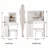 Jamie Cabinet Vanity Table with Padded Stool-2087692803