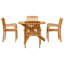 2 - Person Wood Patio Dining Set with Square Table