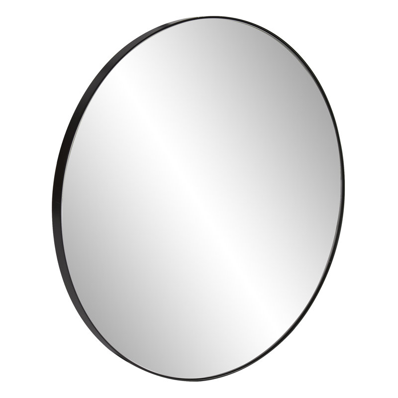 Miroir rond noir brossé Van Buren, Noir brossé