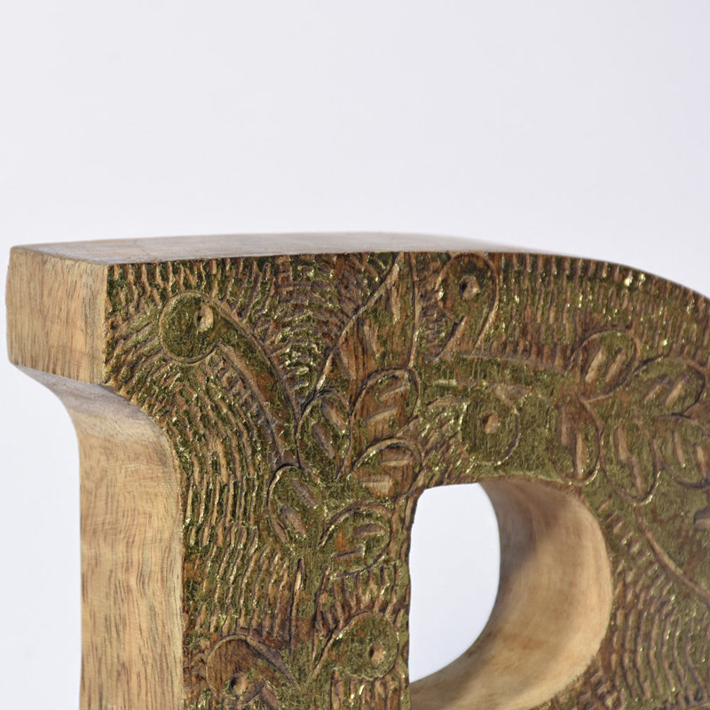 Haddam Text & Numbers Letter Block, P, Gold