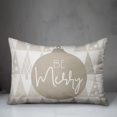  Be Merry Lumbar Pillow Cover