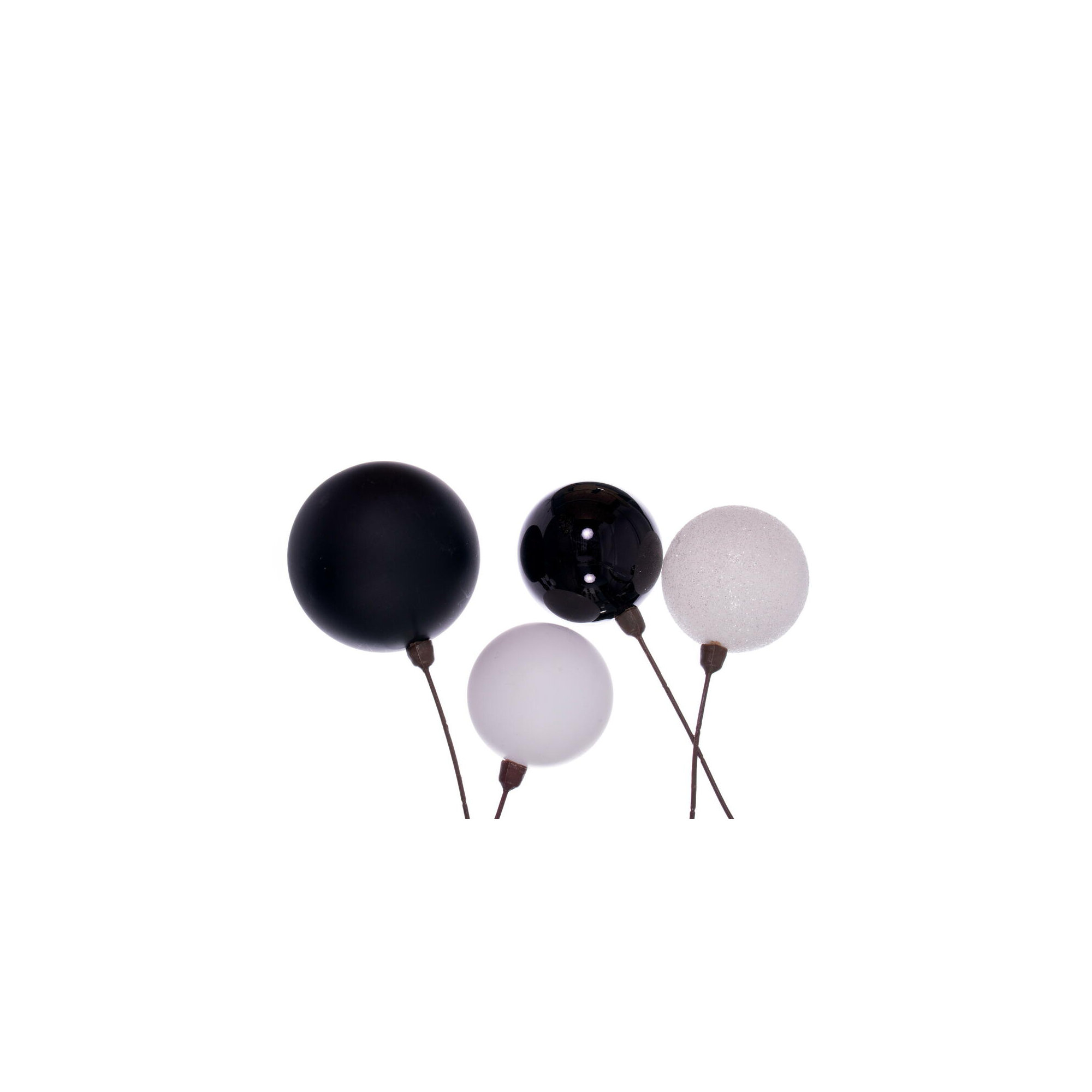 120'' in. Garland, White/Black