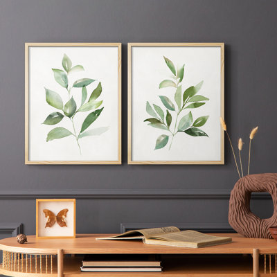 Fresh Leaf Montage I-Premium Framed Print -Ready to Hang - No Nails Required - No Nails Required