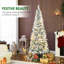 Arbre de Noël givré 6 pi avec lumières bicolores-1576829340