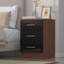 Eva High Gloss 3 Drawer Bedside Table - H: 59.5cm x D: 38cm x W: 39.5cm-27474073