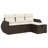  Garden Sofa Set Brown, Cream White