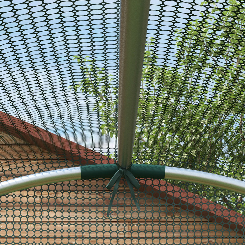 4' X Galvanized Steel Garden Protector - Zippered Door & Netting For Yard, Lawn Protection Frame With