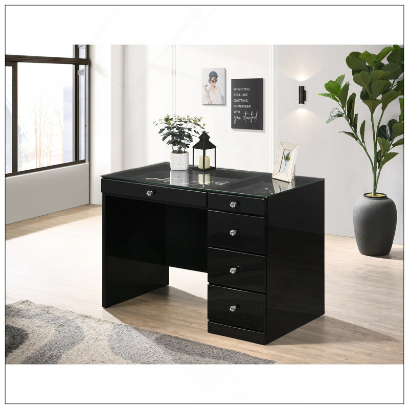 Meuble-lavabo 1 pièce 1 pièce Glam, Noir