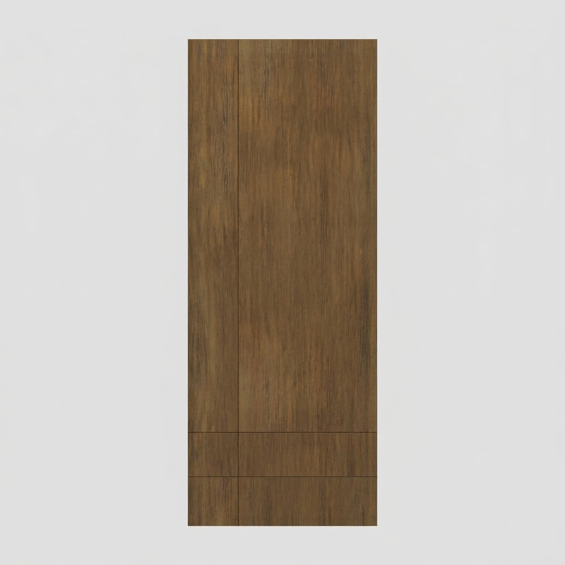 Porte à panneau encastrée 96 po en acajou Signa Slab 96 - contemporaine, moderne, sans finition