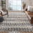 Gaetano Hand Woven Wool/Cotton Geometric Rug in Gray/Ivory-553341181
