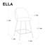 Ella Upholstered Counter Stool with Metal Frame