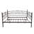 Metal Daybed Frame Multifunctional Mattress Foundation/Bed Sofa With Headboard, Twin, Black