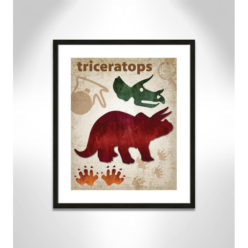 Adhésif décoratif dinosaures-04 ', H 25,5 po x l 21,5 po x P 1,1875 po, Cadre boîte à grain de bois noir