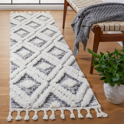 Aidaliz Tassel Shag Performance Southwestern Rug