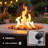 Cliff Round Concrete Propane Smokeless Fire Pit Table with Hidden Fuel Tank
